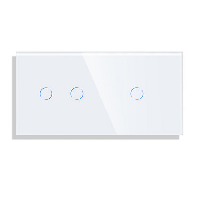 Bingoelec „pasidaryk pats“ balto juodo aukso didelė stiklo plokštė, 86 * 157 mm, skirta jutikliniams jungikliams ir lizdams.