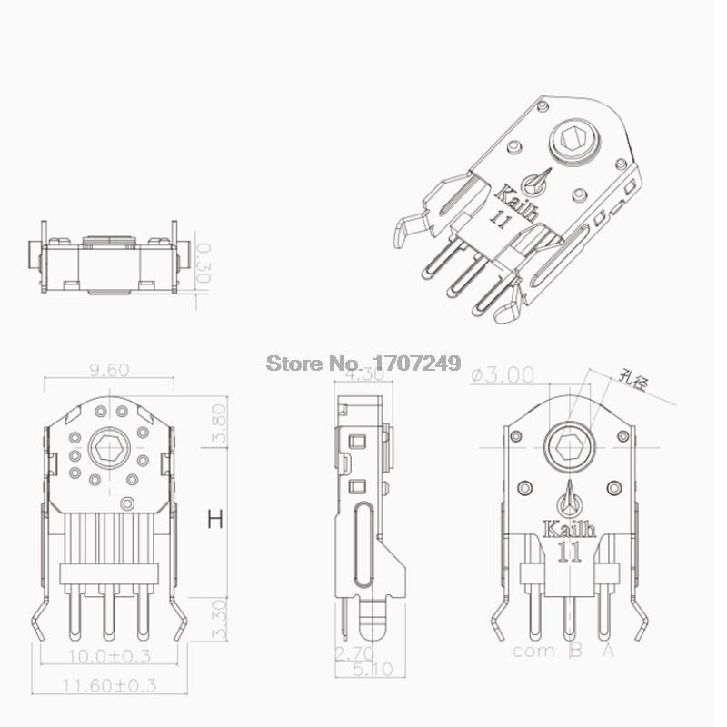 2 tk ülitäpne Kailh dekooder 5mm ~ 11mm punase südamikuga pöördhiire kerimisratta kodeerija 1,74mm auk arvutihiire alps kodeerija jaoks
