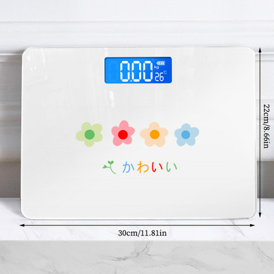 Karikatūra Paplašina cilvēka ķermeni Elektroniskie svari Sadzīves elektroniskie svari Četri mazi ziedu raksti, lai nosūtītu draudzenēm dāvanas