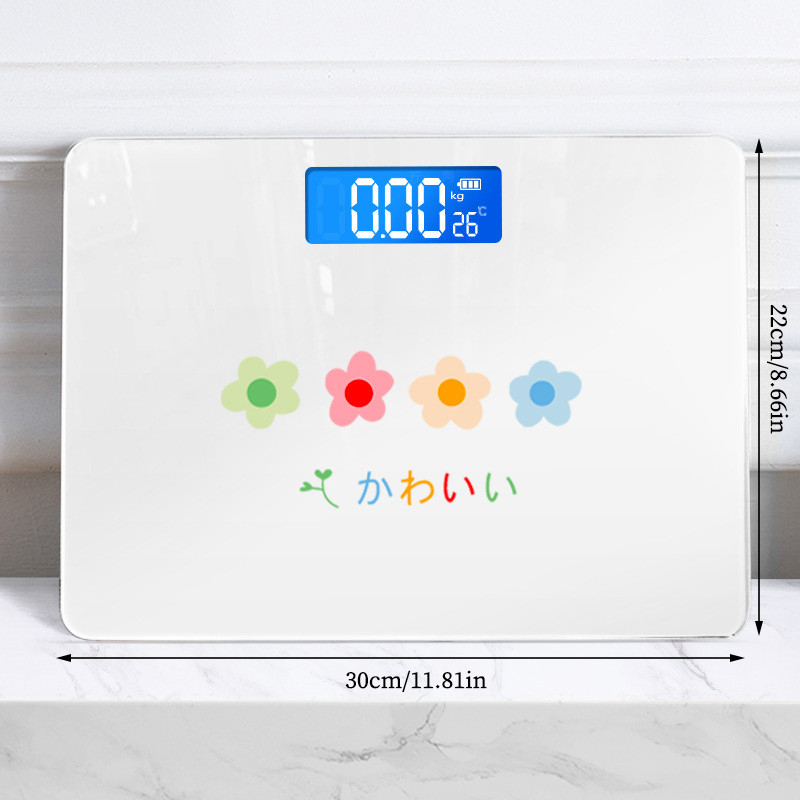 Karikatūra Paplašina cilvēka ķermeni Elektroniskie svari Sadzīves elektroniskie svari Četri mazi ziedu raksti, lai nosūtītu draudzenēm dāvanas