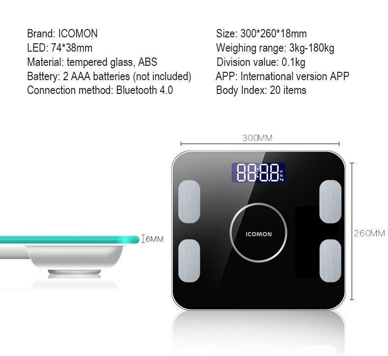 Original Smart Body Fat Scale Digitaalne kaalumine Vannitoa Kaal Põrand Bezmen Bluetooth Kaal Kaal Electronique