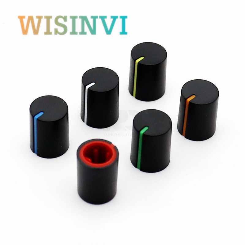 10 TK plastikust nupu korgi läbimõõt 11 mm kõrgus 13,5 mm potentsiomeetri kodeerija nupp 180 kraadi D sisemine auk 6 mm