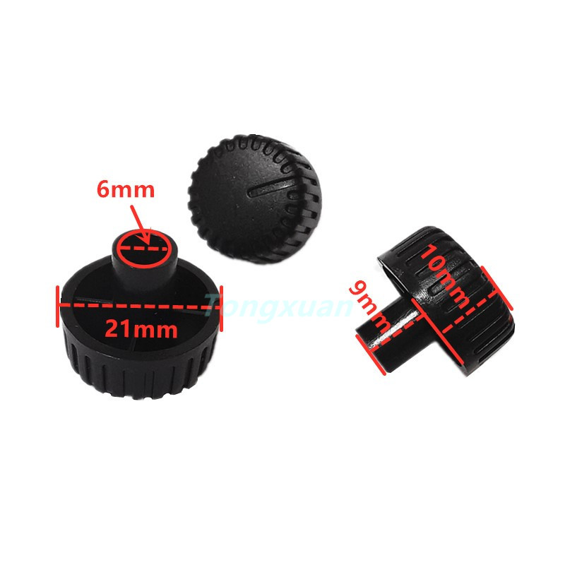 5 tk plastribad must kork 21 × 19 mm potentsiomeetri kodeerija lüliti nupp ploomi võll 6 mm