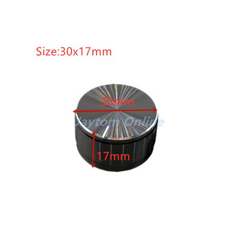 2 τμχ Μαύρο κράμα αλουμινίου πόμολα ποτενσιόμετρο/κωδικοποιητής Καπάκια διακόπτη 30x17mm 21x17mm 15x17mm Half Shaft Plum Άξονας