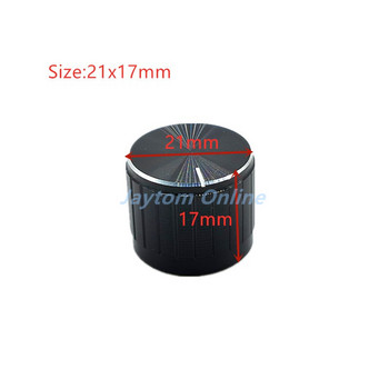 2 τμχ Μαύρο κράμα αλουμινίου πόμολα ποτενσιόμετρο/κωδικοποιητής Καπάκια διακόπτη 30x17mm 21x17mm 15x17mm Half Shaft Plum Άξονας