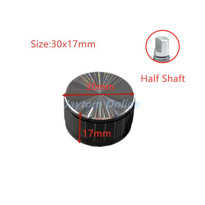 2tk mustast alumiiniumsulamist potentsiomeetri/kodeerija nupud lülitikorgid 30x17mm 21x17mm 15x17mm poolvõll ploomivõll