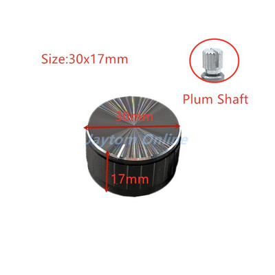 2tk mustast alumiiniumsulamist potentsiomeetri/kodeerija nupud lülitikorgid 30x17mm 21x17mm 15x17mm poolvõll ploomivõll