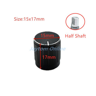 2tk mustast alumiiniumsulamist potentsiomeetri/kodeerija nupud lülitikorgid 30x17mm 21x17mm 15x17mm poolvõll ploomivõll