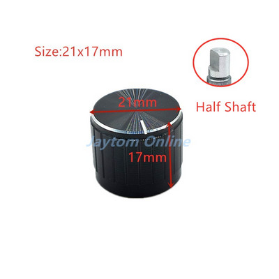 2tk mustast alumiiniumsulamist potentsiomeetri/kodeerija nupud lülitikorgid 30x17mm 21x17mm 15x17mm poolvõll ploomivõll