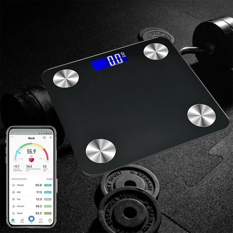 Jälgige keha koostise analüsaatorit Vannitoa kaalu kaal Vannitoa Bluetooth kaalud BMI kaalu kaal keha rasva kaalu