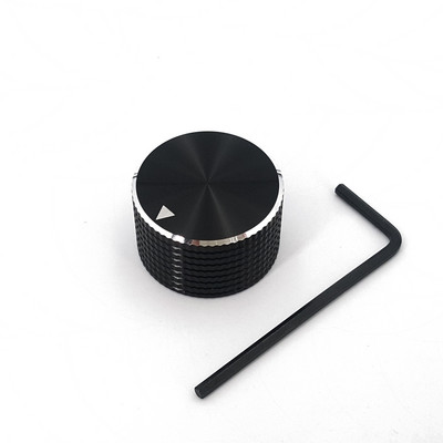 Cieta alumīnija sakausējuma 25 x 15,5 mm skaļuma rotācijas kontroles 6 mm diametra potenciometra vāciņa poga