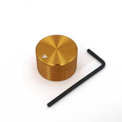 Cieta alumīnija sakausējuma 25 x 15,5 mm skaļuma rotācijas kontroles 6 mm diametra potenciometra vāciņa poga