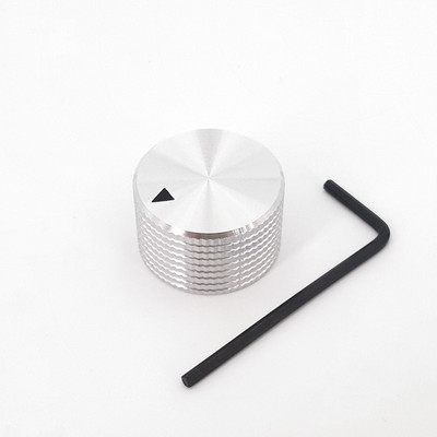 Cieta alumīnija sakausējuma 25 x 15,5 mm skaļuma rotācijas kontroles 6 mm diametra potenciometra vāciņa poga