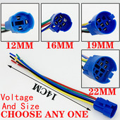12 mm 16 mm 19 mm 22 mm kaabli pesa, kasutatakse metallnupplüliti juhtmestiku jaoks, 2-6 juhtmega stabiilne valgusindikaatori nupu pistik