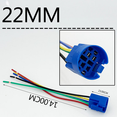 12 mm 16 mm 19 mm 22 mm kaabli pesa, kasutatakse metallnupplüliti juhtmestiku jaoks, 2-6 juhtmega stabiilne valgusindikaatori nupu pistik