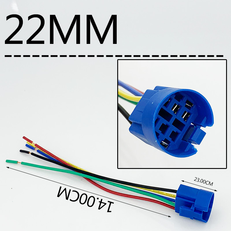 12 mm 16 mm 19 mm 22 mm kaabli pesa, kasutatakse metallnupplüliti juhtmestiku jaoks, 2-6 juhtmega stabiilne valgusindikaatori nupu pistik