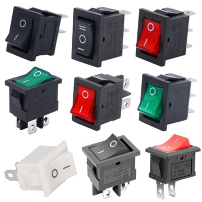 5 ΤΕΜ KCD1 21*15mm Rocker Boat Switch 6A/250V 10A/125V AC 6/4/3/2 PIN Snap-in SPST ON OFF IN ON OFF IN Διακόπτης θέσης Rocker