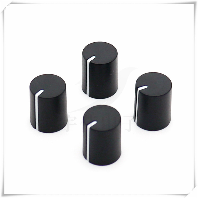 10 gabali plastmasas regulēšanas pogas diametrs 11 mm augstums 13,5 mm plastmasas pogas vāciņš 180 grādu D formas / ziedu ass iekšējais caurums 6 mm