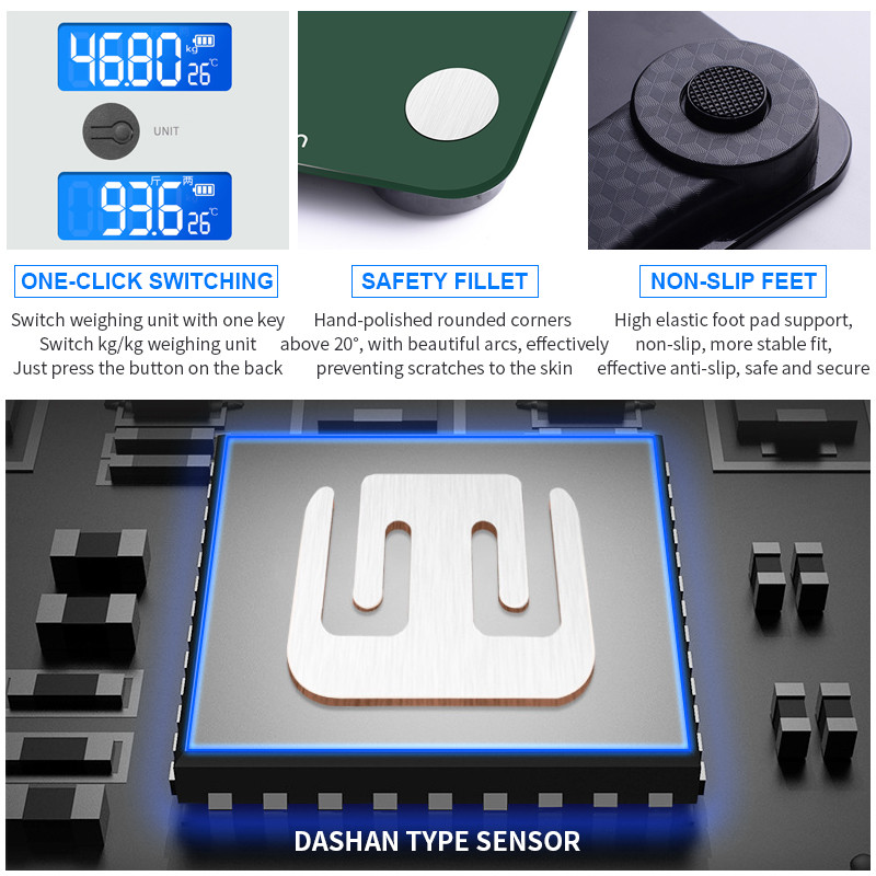 Bluetooth ķermeņa tauku skalas ĶMI sastāva analizators ar viedtālruņa lietotni Ķermeņa tauku digitālie svari līdzsvara grīdas vannas istabas svari