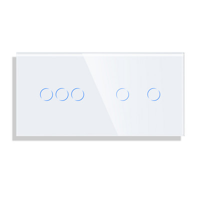 Ainult Bingoelec DIY kristallklaaspaneel 158 mm pärlvalge must 2/3/4/5/6/8 klaasraam seina puutelüliti funktsioon DIY-osad