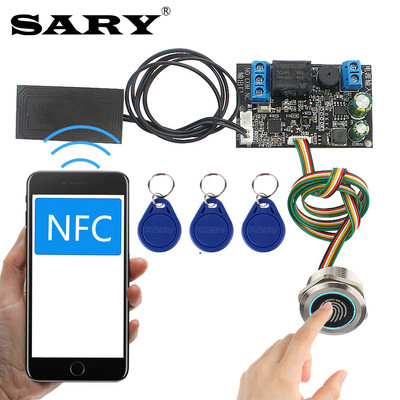 Мобилен телефон NFC идентификационен реле контролен модул пръстов отпечатък платка за управление на електрическа брава IC 13.56mhz контролер за достъп
