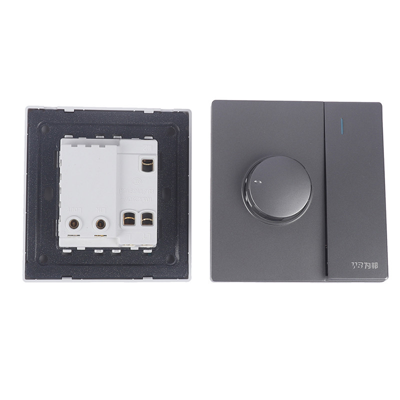 220V universāla regulēšana griestu ventilatora ātruma kontroles slēdzis sienas poga reostata slēdzis bezpakāpju zobratu ventilatora ātruma regulētājs