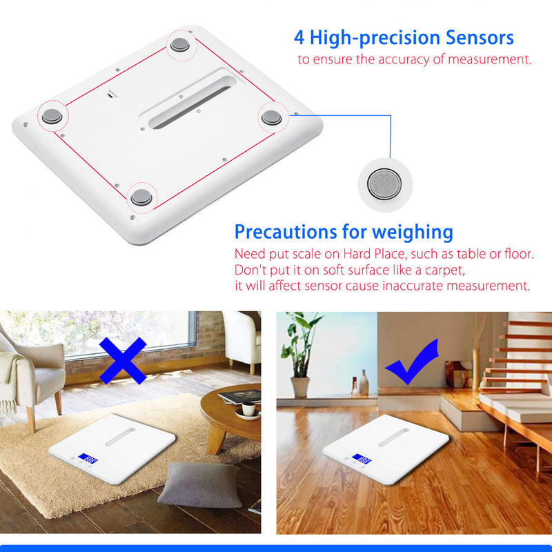 Vaga za bebe Vaga za kućne ljubimce Višenamjenska vaga za malu djecu s funkcijom držanja Plavo LED pozadinsko osvjetljenje Maksimalna težina 100 kg Maksimalna duljina pladanj 60 cm