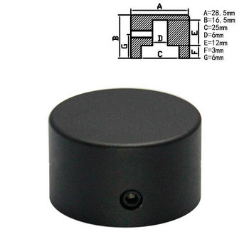 1PCS Алуминиево копче от висок клас, потенциометър, превключвател за силата на звука, въртящи се копчета на енкодера, сребристо/черно