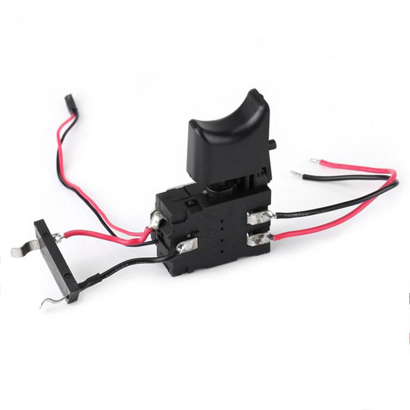 7,2 V–24 V nuolatinės srovės elektrinio grąžto valdymo jungiklis Belaidis paleidimo mygtuko jungiklis su maža lempute elektriniams įrankiams Elektrinio gręžimo jungiklis