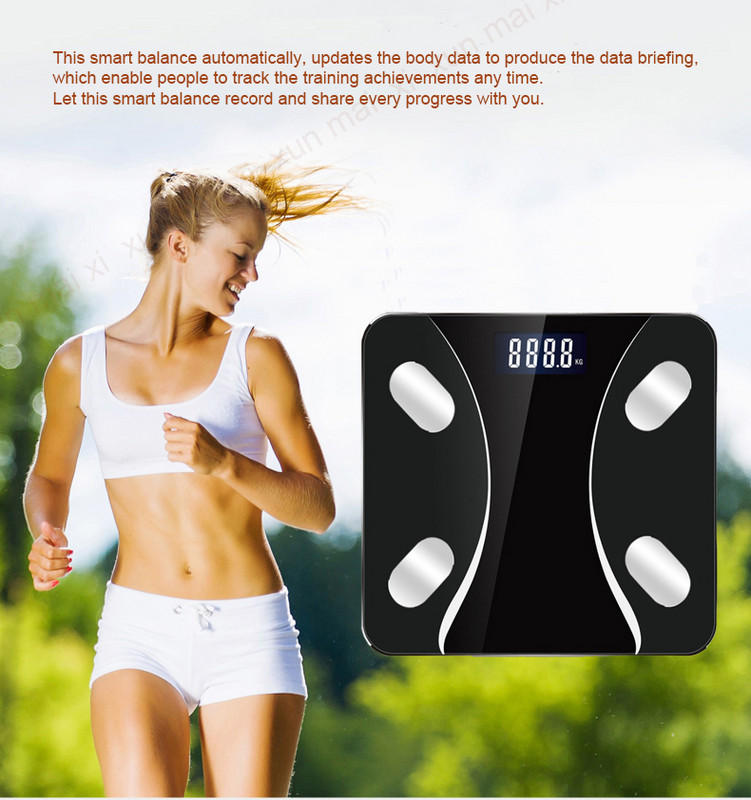 2019 Hot 25 Podaci o tijelu Elektronička podna vaga Digitalna kupaonska vaga za težinu Ljudska tjelesna mast Mi ljestvica bmi ljestvica sastava tijela