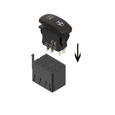 1Gb auto laivas jūras slēdža spailes paneļa patruļas turētāja korpusa komplekts ARB Carling rokera slēdža kārbas piederumiem