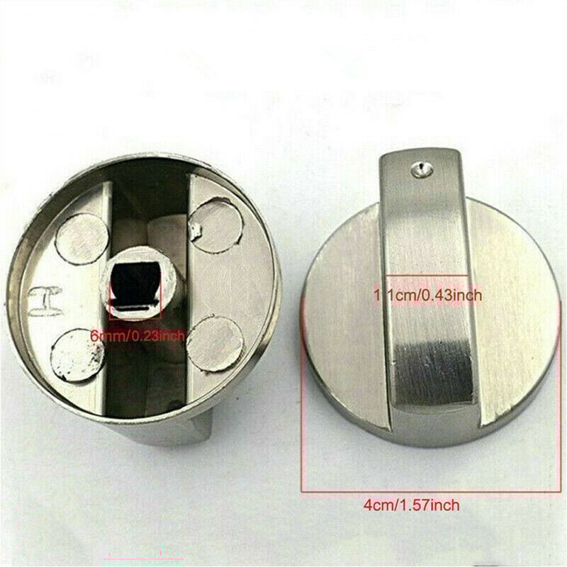 1/4 tk 6mm metallist hõbedane gaasipliit pliidi nupud adapterid ahju lüliti küpsetuspind juhtlukud kööginõude osad