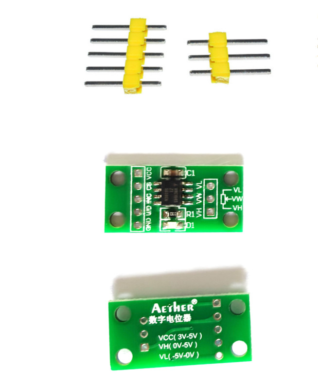 2022. gada jauns X9C103S digitālā potenciometra plates modulis DC3V-12V priekš Arduino X9C104S 10k 100k