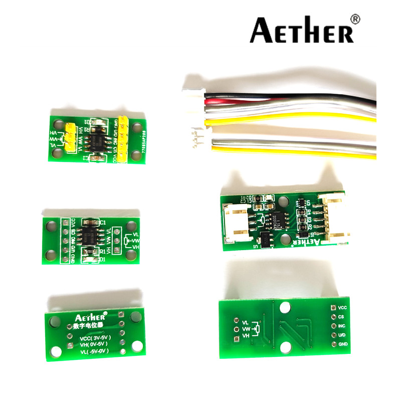 2022. gada jauns X9C103S digitālā potenciometra plates modulis DC3V-12V priekš Arduino X9C104S 10k 100k