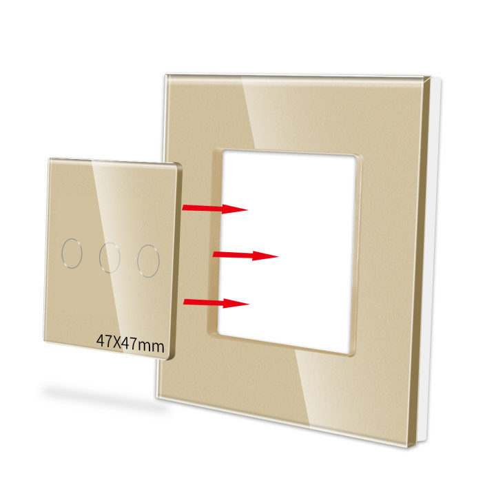 Bingeolec EU Standard 86mm Pearl Crystal Glass Jednostruka staklena ploča Samo bijelo crno Gloden staklena ploča