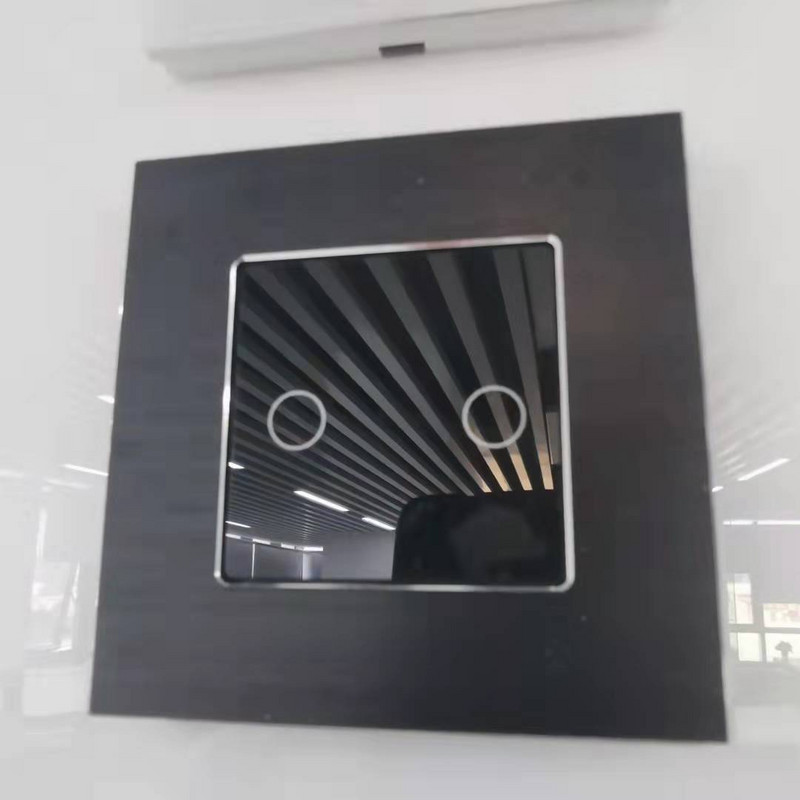 Bingeolec EU Standard 86mm Pearl Crystal Glass Jednostruka staklena ploča Samo bijelo crno Gloden staklena ploča