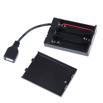 Кутия за батерии с USB порт за Lego и комплект светодиодни лампи с четири / седем порта USB хъб Малък превключвател за сплитер