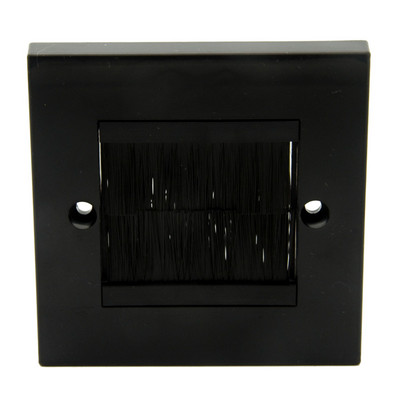 86 Niskonaponski audio video kabel UK stila prolazi kroz četkastu zidnu ploču bijele ili crne boje