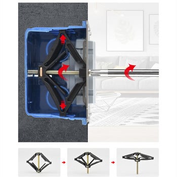 1 комплект (6 бр.) Устройство за ремонт на долната кутия на стенния контакт 86 мм Тип стенен превключвател Долна кутия Фиксиран опорен прът Електрически аксесоари