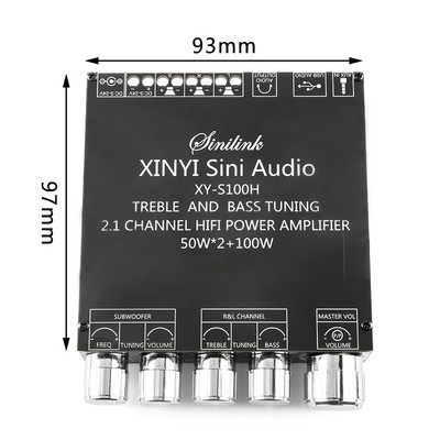 Stereo digitaalne võimsusvõimendi plaat Bluetoothiga ühilduv XY-C50L kahe kanaliga 2.0 2.1 BT5.0 võimendi moodul 100 W*2 50 W*2 Uus
