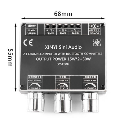 Stereo digitaalne võimsusvõimendi plaat Bluetoothiga ühilduv XY-C50L kahe kanaliga 2.0 2.1 BT5.0 võimendi moodul 100 W*2 50 W*2 Uus