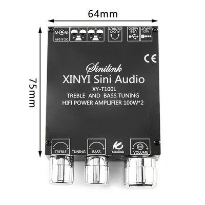 Stereo digitaalne võimsusvõimendi plaat Bluetoothiga ühilduv XY-C50L kahe kanaliga 2.0 2.1 BT5.0 võimendi moodul 100 W*2 50 W*2 Uus