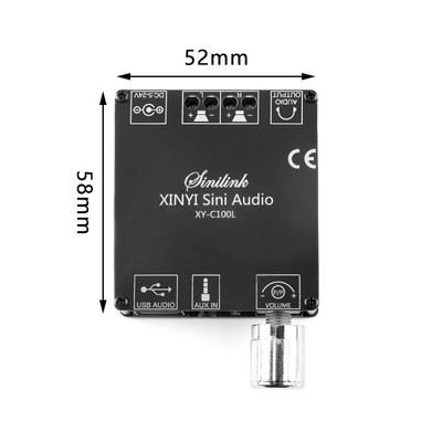 Stereo digitaalne võimsusvõimendi plaat Bluetoothiga ühilduv XY-C50L kahe kanaliga 2.0 2.1 BT5.0 võimendi moodul 100 W*2 50 W*2 Uus