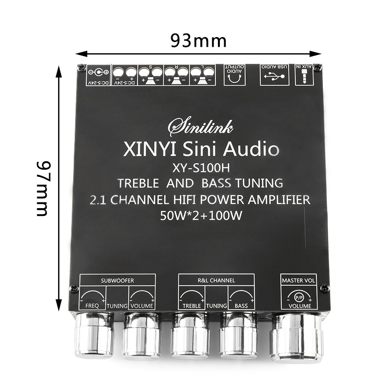 Stereo digitaalne võimsusvõimendi plaat Bluetoothiga ühilduv XY-C50L kahe kanaliga 2.0 2.1 BT5.0 võimendi moodul 100 W*2 50 W*2 Uus