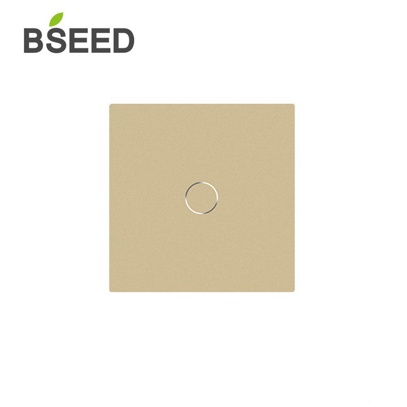 BSEED 47*47mm sienas pieskāriena gaismas slēdzis, mazs stikla panelis, DIY daļa