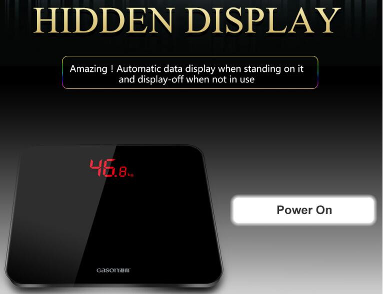 Vannitoakaalud Täpne nutikas elektrooniline digitaalne kaal Kodu põrand Tervise tasakaal kehaklaasiga LED-ekraan 180 kg