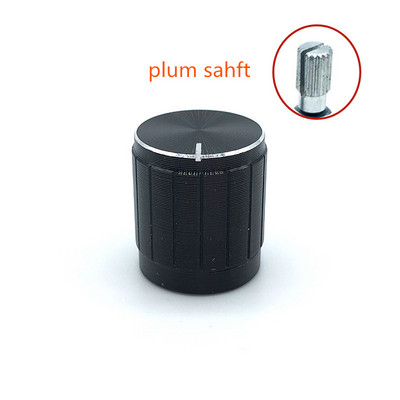 5 tk must kuldne hõbedane alumiiniumsulamist nupud 15 mm x 17 mm potentsiomeetri kodeerija nupp ploomi võlli poolvõll