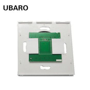 UBARO EU/UK Χωρίς πάνελ κρυστάλλου γυαλιού Διακόπτης αφής τοίχου Μαύρο λευκό Χρώματα Υλικό υπολογιστή Ηλεκτρικός αισθητήρας Εξαρτήματα εξαρτημάτων 100-240V
