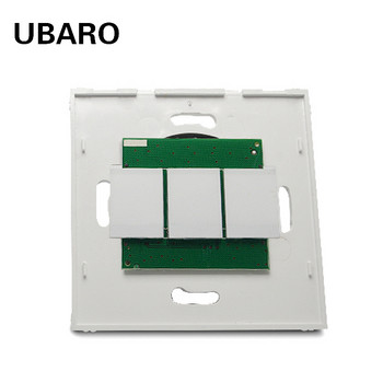 UBARO EU/UK Χωρίς πάνελ κρυστάλλου γυαλιού Διακόπτης αφής τοίχου Μαύρο λευκό Χρώματα Υλικό υπολογιστή Ηλεκτρικός αισθητήρας Εξαρτήματα εξαρτημάτων 100-240V