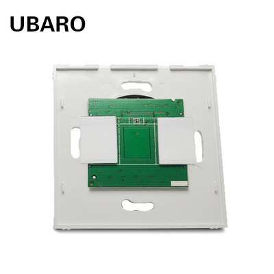 UBARO EU/UK No Crystal Glass Panel Zidni prekidač na dodir Crno Bijele Boje PC Materijal Električni senzor Dio Dodaci 100-240V